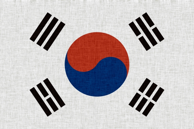 粗い布製韓国国旗