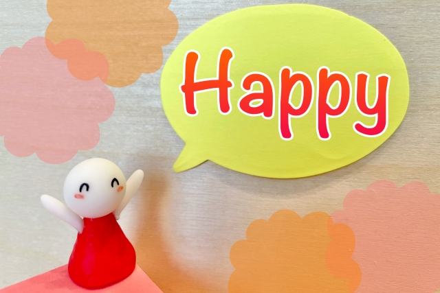 クレイアートでHAPPYの表示