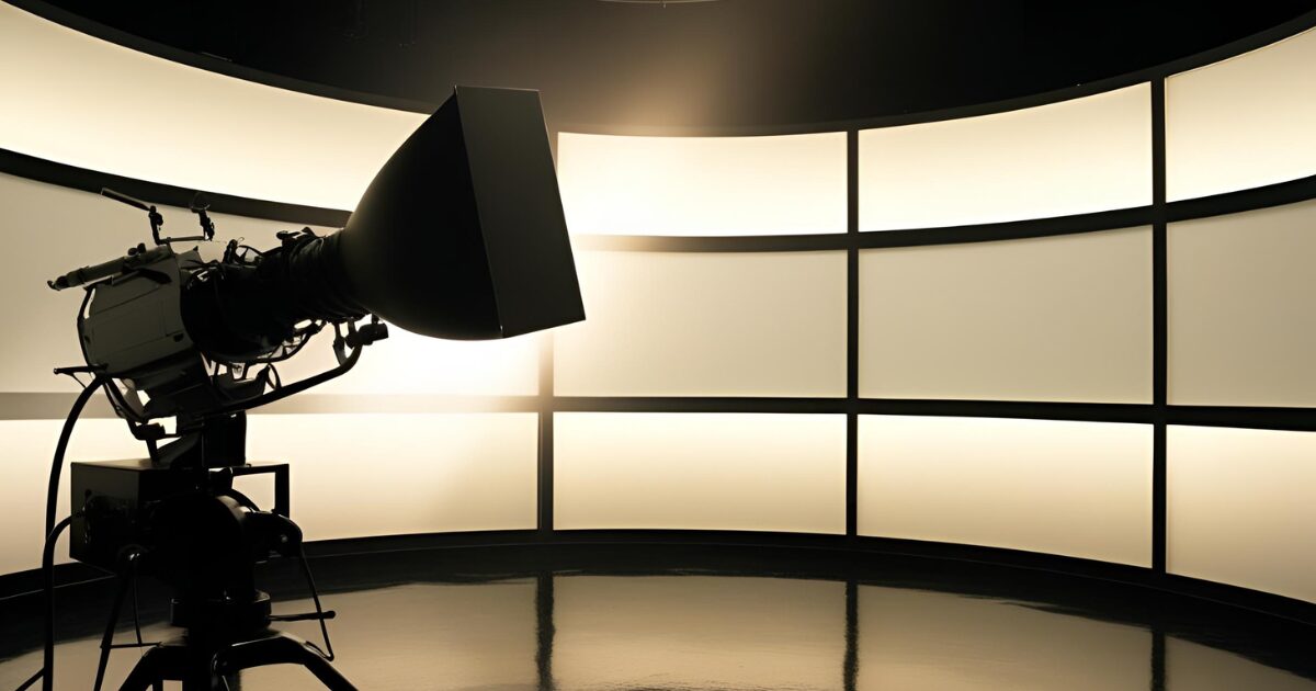 テレビカメラが置いてある