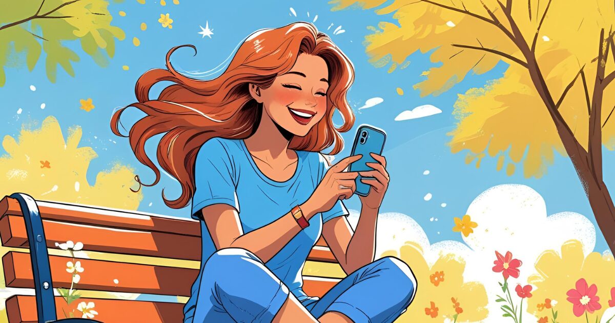 楽しそうにゲームをする女性