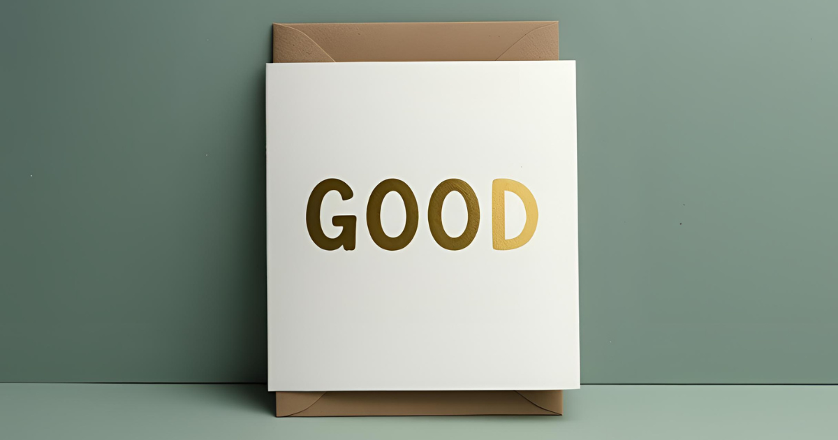 GOODと書かれたカード