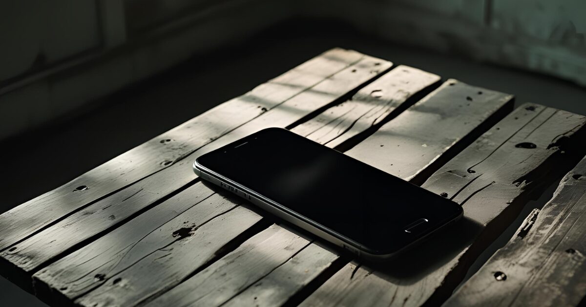 スマホが置いてある