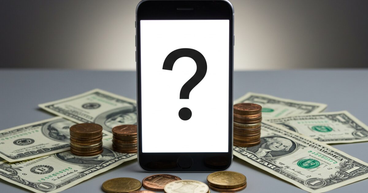 ハテナがあるスマホとお金