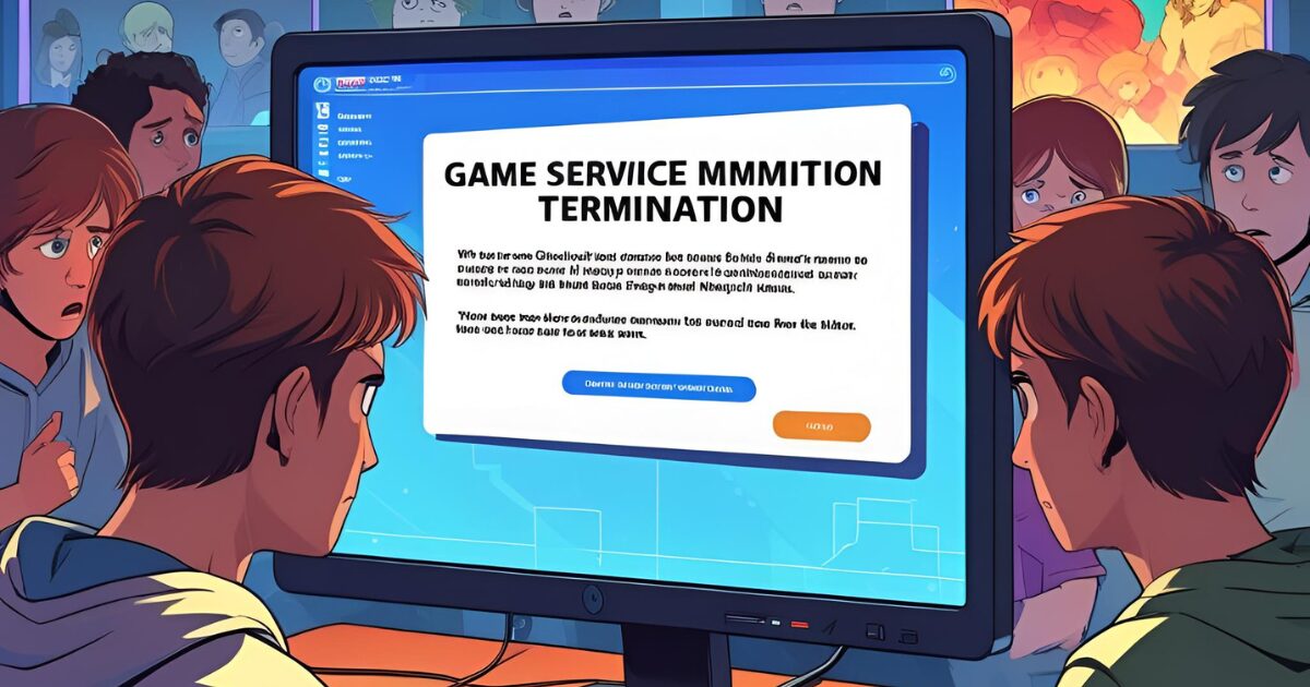 ゲームサービスの理由の画面を見ている
