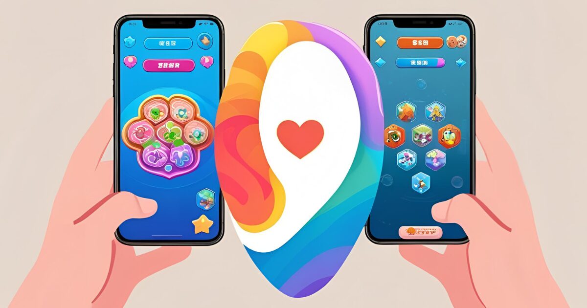 ２つのスマホゲーム画面
