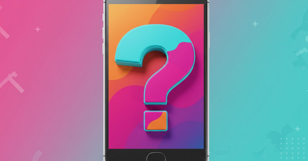 スマホの中にハテナ